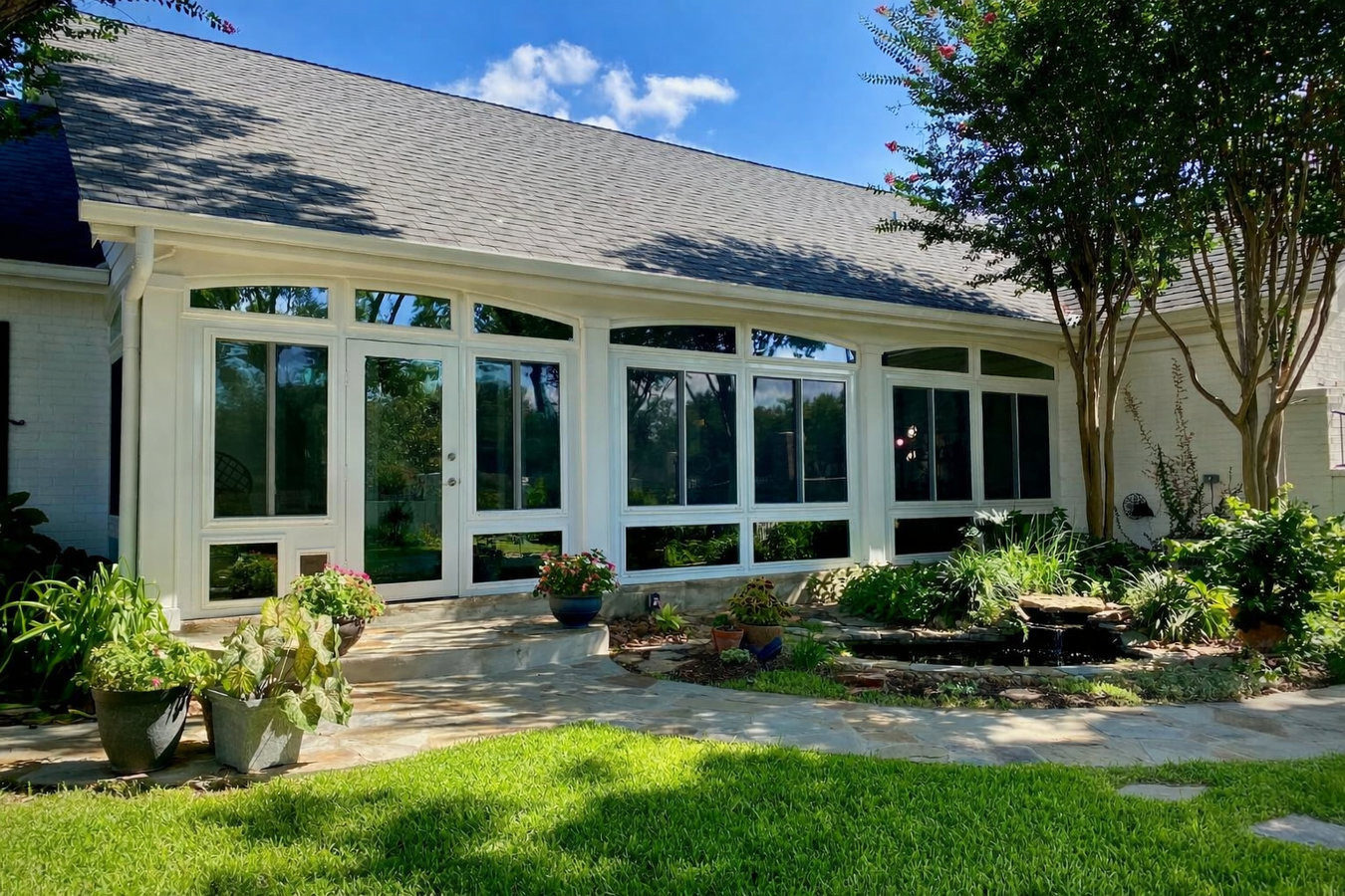 Patio-to-sunroom conversion