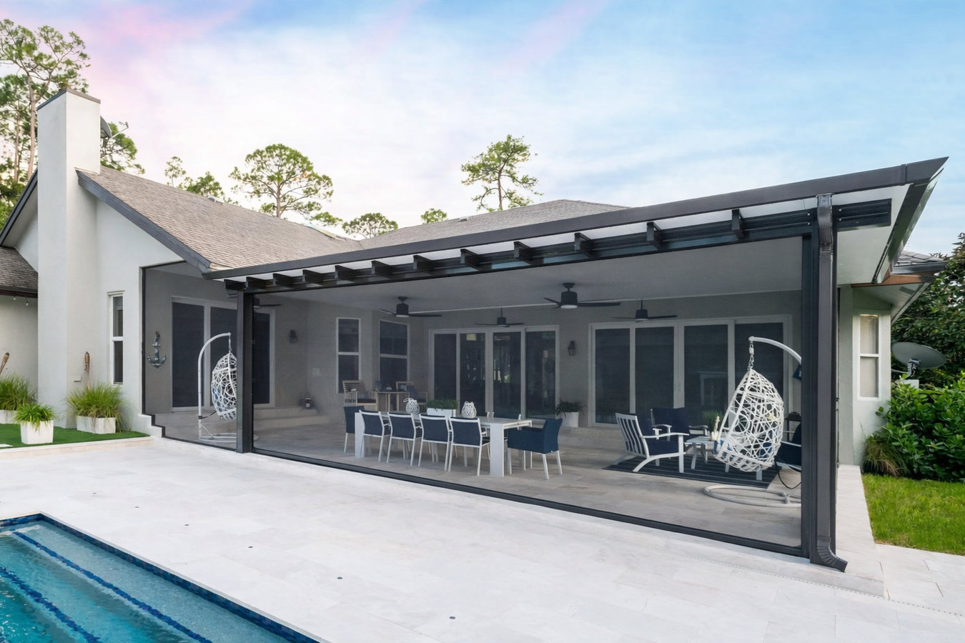 Screen room installation